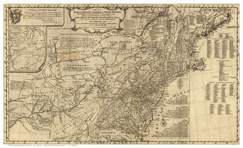 Middle British Colonies in America 1776 Map - Colonial USA Reprint ...