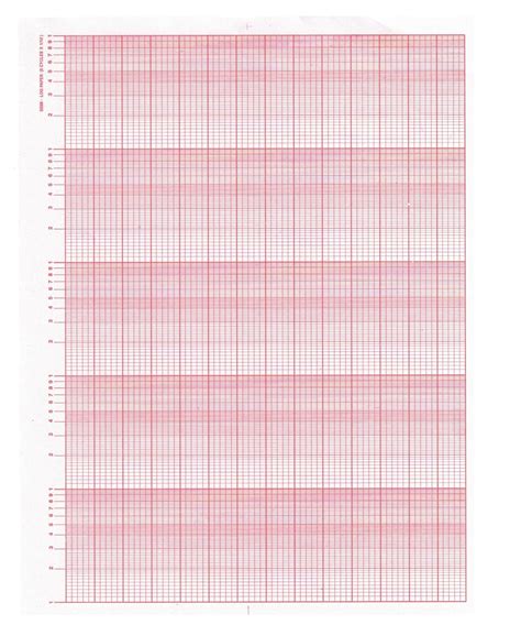 Semi Log Graph Paper – A4 Size (100 Sheets, Red) | 5-Cycle 1–10 Log ...