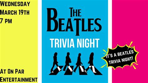 The Beatles Trivia Night at On Par Entertainment, On Par Entertainment ...