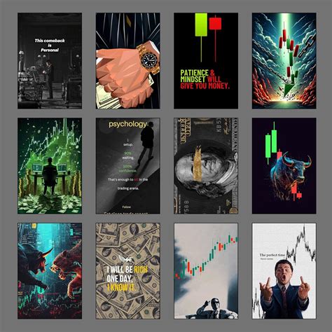 BLUEWALL DECOR Stock Market Trading Posters Set of 12 | A4 Size 350 GSM ...