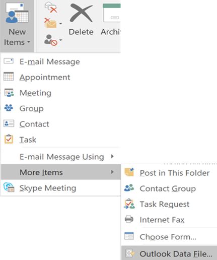 Image result for Creating a PST File