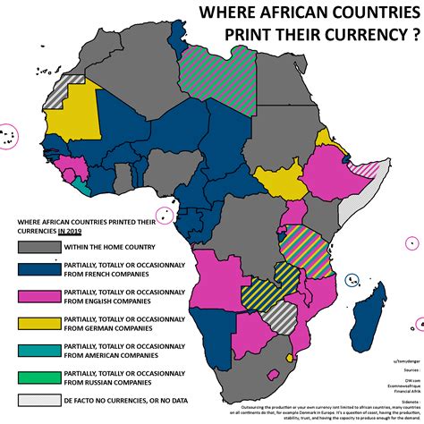 In which countries, african countries print their currencies ? : r/MapPorn