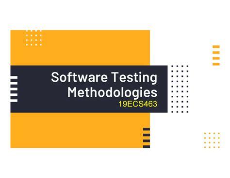 Module 1 - lecture notes - Software Testing MethodologiesMethodologies ...