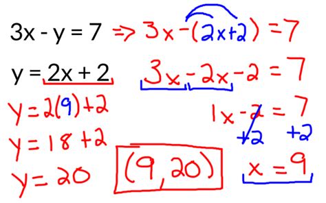 Image result for Substitution Solution Set Problems