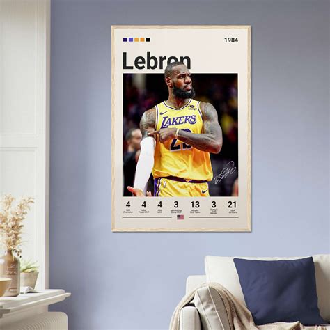 Lebron James Poster, Sports Poster, Basketball Poster, Basketball Gift ...