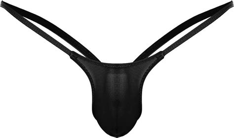 Buy inlzdz Men's Low Rise Bulge Pouch Backless G-String Thong Stretch ...