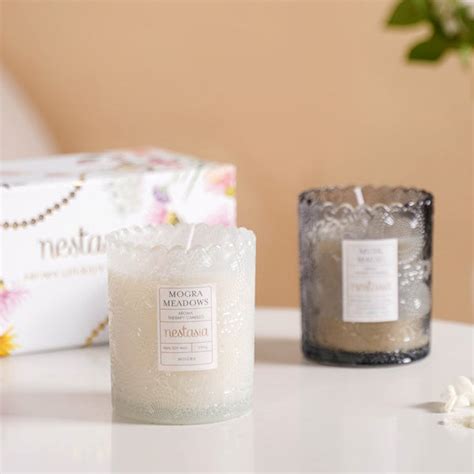 Mogra & Musk Melody Scented Candle Jars Set Of 2 Online - Premium ...