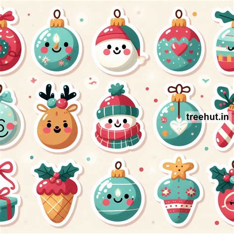 Free Christmas Bauble Stickers and 70 Decoration Ideas with Christmas ...