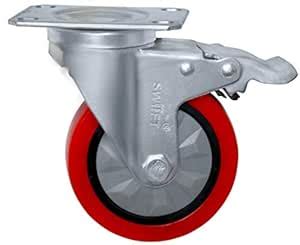 Buy SEMON PU Plastic Movable Swivel Caster Wheel with Lock, Load ...