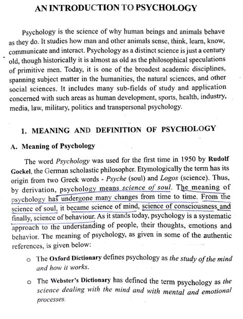 Introduction to Psychology - Meaning and Definitions by Dr.N.K.Arjunan ...
