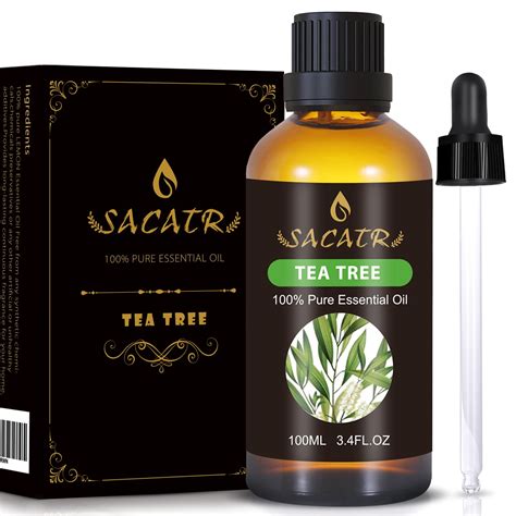 Organic Tea Tree Essential Oil for Cleansing Breakouts & Dandruff - 100% Pure & Natural for Skin ...