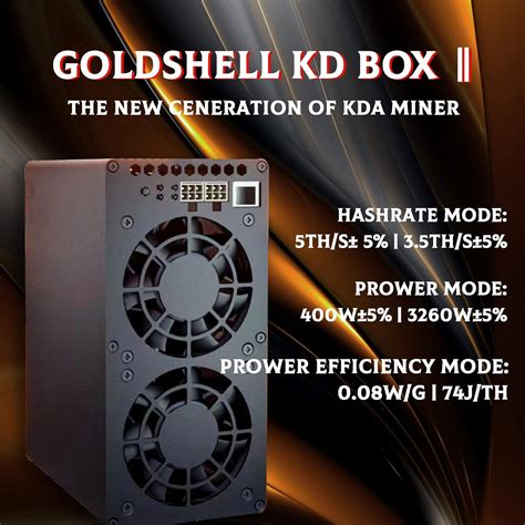 Buy Goldshell KD Box II KDA Miner Two Modes 5Th/s 400W Kadena Miner or ...