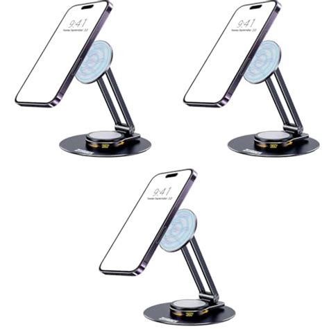 ZORBES® Magnetic Desk Phone Stand for iPhone 14 13 12 Series Aluminum ...
