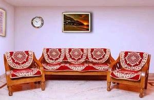 BBT 5 Piece Cotton Sofa Cover Set floral Sofa/Slipcover Rangoli Printed ...