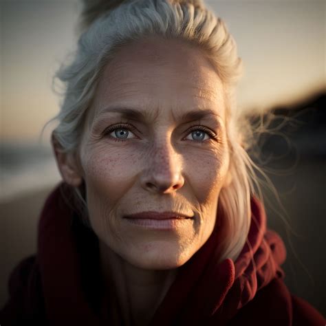 Free image: A 55-Year-Old Woman at the Beach in Cold Weather - Premium ...