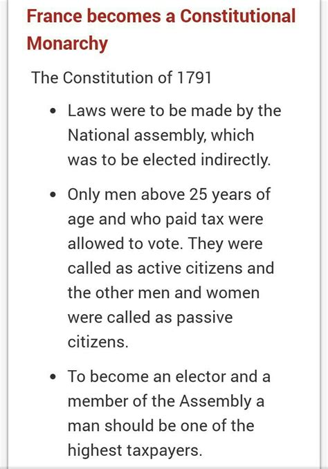 Flow chart on how France becomes a constitutional monarchy - Brainly.in