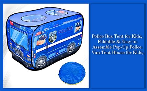 Buy BabyGo Police Bus Tent for Kids, Foldable & Easy to Assemble Pop-Up ...
