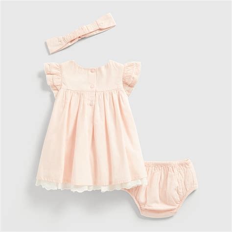 Buy Mothercare Girls Half Sleeve Dresses Garden-Pink Online at Best ...