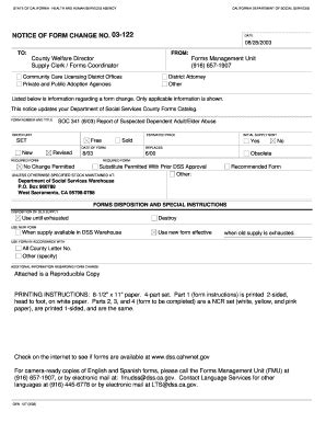Fillable Online dss cahwnet SOC 341 (803) Report of Suspected Dependent ...