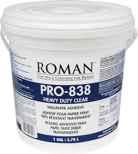 Amazon.com: Roman PRO-838 Heavy Duty Wallpaper Glue Adhesive - Clear ...