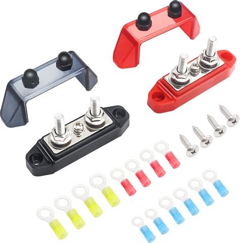 Buy RECOIL S2P-14 Pair 3 Connections Busbar 2 x M5 Studs & 1 x #8 Screw ...