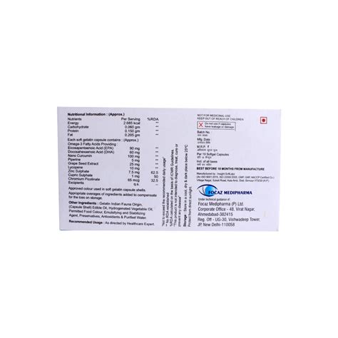 Oxyfoc Softgel Capsule 10's Price, Uses, Side Effects, Composition ...