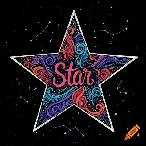 Name star with a star drawing on Craiyon