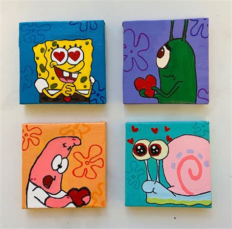 10 cute mini canvas painting ideas for total beginners – Artofit