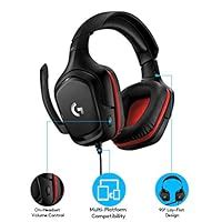 Logitech G 331 Wired Over Ear Gaming Headphones, 50 mm Audio Drivers ...