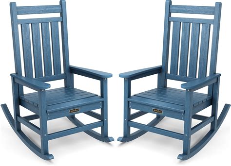 Amazon.com: SERWALL Oversized Rocking Chair Set of 2, Outdoord Rocking ...