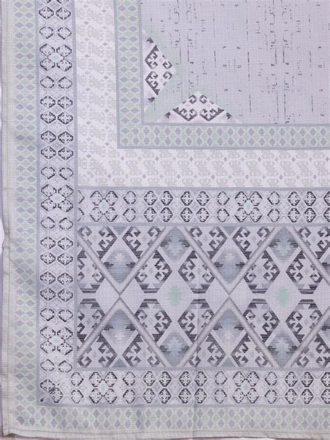 Buy Grey Embroidered Cotton Blend Straight Suit With Dupatta Online at ...