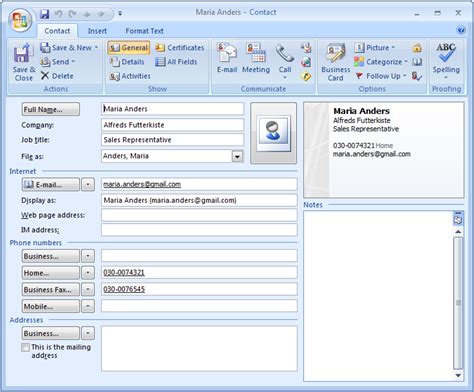 Vcard Examples 的图像结果