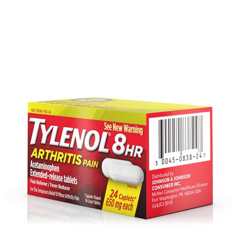 Tylenol 8 Hour Arthritis Pain Relief Extended Release Caplets, 650 mg