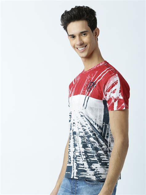 Huetrap Mens Printed White Short Sleeve Round Neck Fairtrade T-Shirt ...