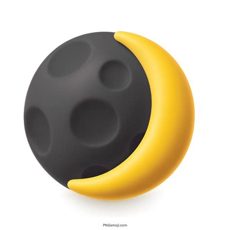 Waxing Crescent Emoji Multicolor 3D PNG, ClipArt Collection » Download ...