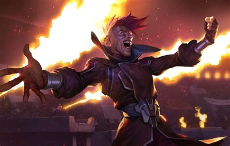 Wallpaper fire, guy, arena, the audience, Legends of Runeterra for ...
