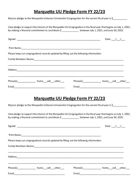 Fillable Online Common questions about pledging - Unitarian ...