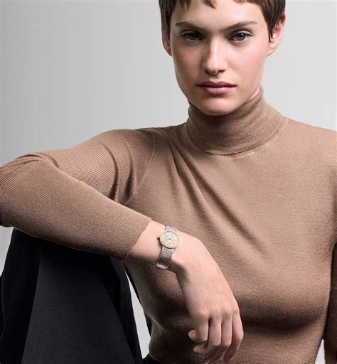 La D My Dior Ø 25 mm, staal, geelgoud, wit parelmoer en diamanten | DIOR