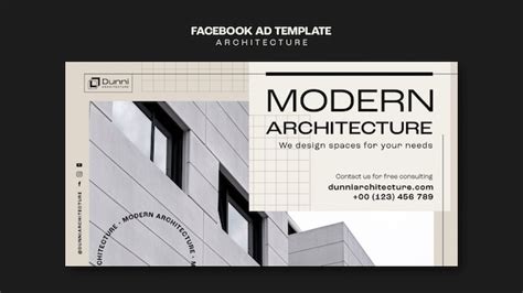 Flat design architecture template | Free PSD
