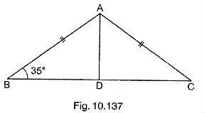 ABC, is an isosceles triangle such that AB=AC and AD is the median to ...
