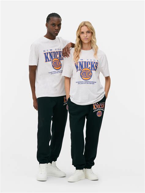 Men's;Women's;Unisex Gray Heather NBA New York Knicks T-Shirt | Primark