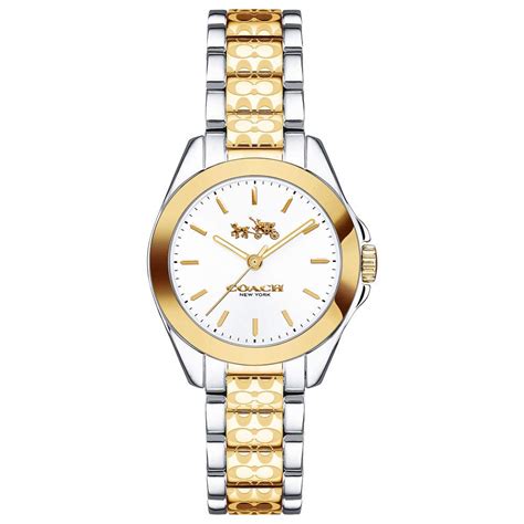 COACH Womens Analogue Tristen Two-Tone Stainless Steel Watch - 14502186 ...