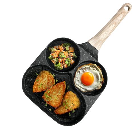 Buy AGARO Imperial Non Stick Granite Breakfast Frypan, 3 Section Grill ...