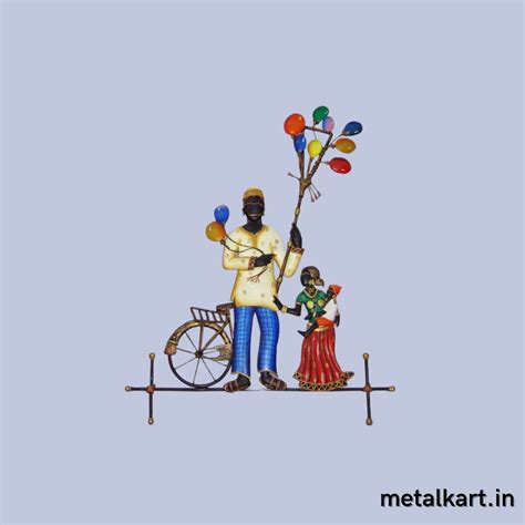 Gubbare wala wall design (24 x 18 Inches) - Punam Metalcrafts
