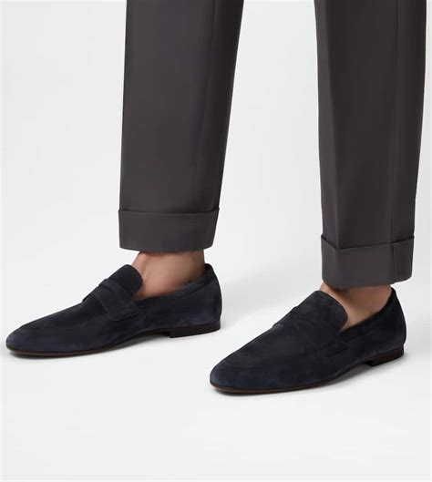 Man BLUE Tod's Loafers in Suede XXM38K0GG10RE09CU805 | Tods