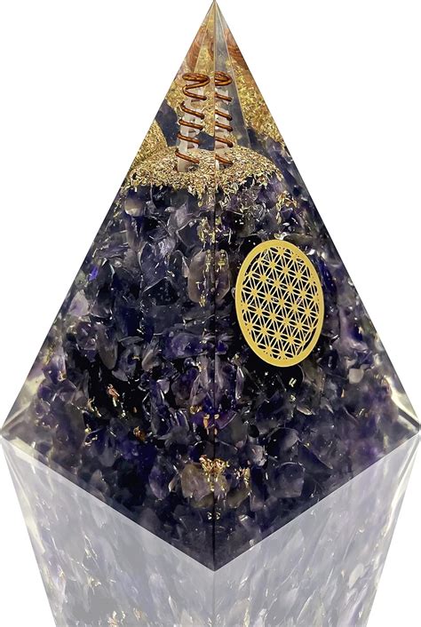 Buy Orgone Pyramid Nubian Amethyst Positive Energy Generator - Reiki ...