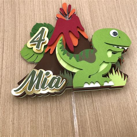 Buy Dinosaur Cake Topper T-rex Cake Topper Birthday Cake Online in ...