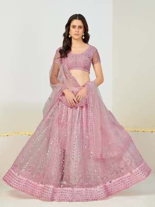 Buy Admiring Sea Green and Silver Sequins Lehenga and Blouse With ...