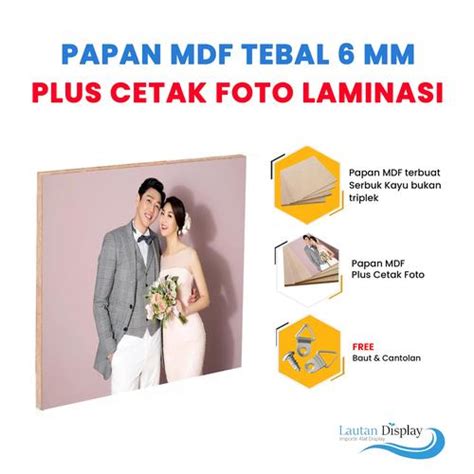 Promo Cetak Foto Bingkai Media Papan Kayu MDF Board Tempel Paku Photo ...