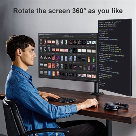 Buy HUANUO Dual Monitor Stand for 13-27 Inch Screens, Dual Monitor Arm ...